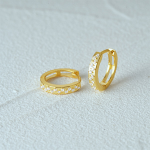 CANNER Fine Jewelry 18k Gold Plated <b>Hoop</b> <b>Earrings</b> S925 Sterling <b>Silver</b> CZ Zircon Huggie <b>Hoop</b> <b>Earrings</b> <b>for</b> <b>Women</b> Minimalism - Product Image 4