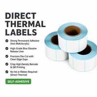 Étiquettes vierges personnalisables et de haute qualité sur rouleau 60x40mm 1000 pièces Étiquette thermique directe imperméable