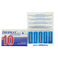 Autocollants adhésifs thermochromiques en PET, 10 pièces, étiquettes indiquant la température, pour usage industriel en laboratoire (8 grilles)