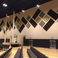 Panneaux acoustiques muraux en polyester, panneaux décoratifs absorbants le son, panneaux modernes de réduction du bruit pour bureau, hôpital, salle