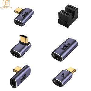 USB C 90 độ Adapter lên và xuống góc bên phải U hình dạng USB Loại C Nam để kết nối nữ cho máy tính xách tay Cuốn Sách điện thoại máy tính bảng - Product Image 1