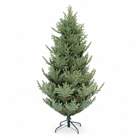 Sapin de Noël artificiel en épicéa bleu nordique de 7 pieds, réaliste, vert sauge, en PE et PVC, avec support métallique pour la décoration de la maison