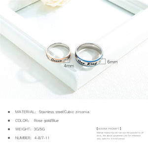 Acciaio inox anelli <span class=keywords><strong>di</strong></span> diamante del commercio all'ingrosso Paio <span class=keywords><strong>di</strong></span> anelli il suo <span class=keywords><strong>re</strong></span> la sua regina anelli per gli uomini - Product Image 6