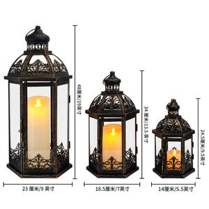 Vintage Style Metal <strong>Lantern</strong> <strong>Tall</strong> Hanging Pillar Holder for Home Decoration Handicraft Moroccan Design for Weddings Christmas - Product Image 4