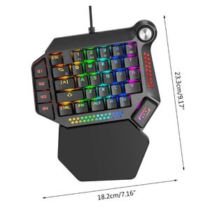 <span class=keywords><strong>Clavier</strong></span> de jeu miniature à 35 touches, rétroéclairage RVB, mécanique magnétique, USB 3.0, étanche, <span class=keywords><strong>pour</strong></span> ordinateur de bureau - Product Image 3