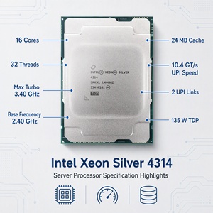 โปรเซสเซอร์ CPU Xeon 4309Y/4310/4314/4316/5315Y/5317/5318Y/5320/6330 เหมาะสำหรับคอมพิวเตอร์เซิร์ฟเวอร์ 2288H 5288 16 คอร์ เหมาะสำหรับงานหนัก - Product Image 1