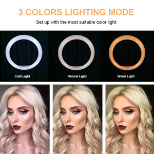 Support de bureau pour téléphone portable avec anneau lumineux LED pour maquillage, diffusion en direct et enregistrement vidéo, idéal pour les photos et les selfies - Product Image 6