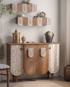 Gabinete de entrada Homestay Sala de estar <span class=keywords><strong>Hall</strong></span> de entrada Gabinete decorativo de madera maciza - Product Image 6