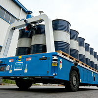 Robot AGV Bersertifikasi CE Otonom 10 hingga 200 Ton Navigasi Magnetik Penghindaran Rintangan Laser Kendaraan Terpandu Otomatis