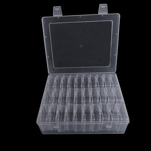 Caja de almacenamiento de plástico transparente con 30 compartimentos, estuche organizador de gran capacidad para cuentas y piezas pequeñas, forma rectangular - Product Image 3