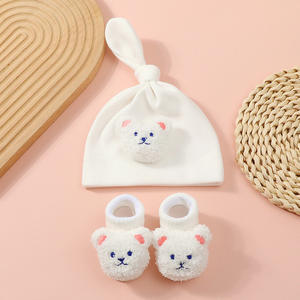 Conjunto de Gorro y <span class=keywords><strong>Calcetines</strong></span> Tejidos para Bebé Recién Nacido, Verano, Suave y Transpirable, Poliéster/Algodón, 0-6 Meses, TUME - Product Image 6