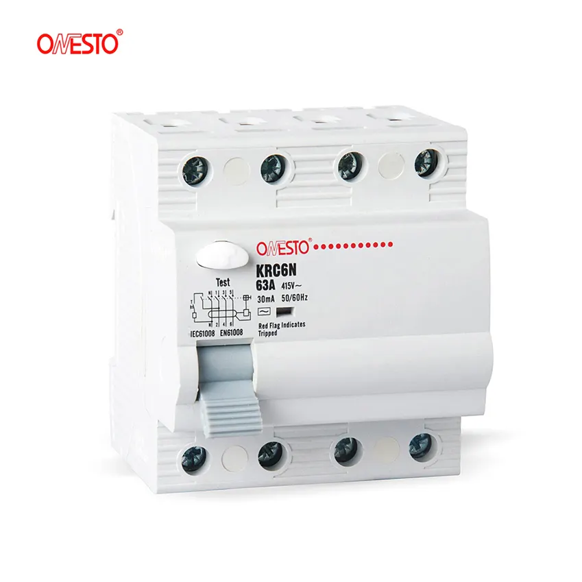 La corriente Residual tipo de interruptor disyuntores RCBO interruptor de circuito de corriente Residual con sobrecorriente IEC61008 RCD