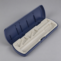 Étui rigide de transport pour stylos, boîte de rangement en plastique avec plusieurs compartiments pour stylos et petits accessoires