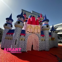 Le tunnel gonflable de tente de château, a annoncé la tente gonflable de château de terrain de jeu des enfants de bâtiment