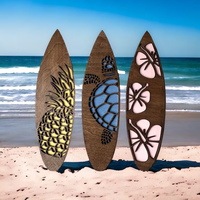Vente en gros Décoration murale inspirée de l'océan Planches de surf hawaïennes Art mural