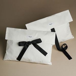 Custom Logo Cute High End Canvas <b>Envelope</b> Bag With Belted Product Packaging - Product Image 5