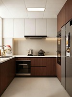 Set Kabinet Dapur Aluminium Modern yang Dapat Disesuaikan untuk Seluruh Ruang Rumah dengan Konstruksi Tahan Air dan Anti Karat serta Desain Ramping untuk Vila