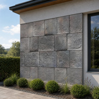 Nouveau panneau de pierre artificielle 2027 1500x750x60mm en PU, bloc Maya imitation pierre pour revêtement mural extérieur