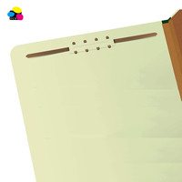 Tamaño carta una divisores de luz verde de cartón prensado clasificación carpetas de archivo con sujetadores