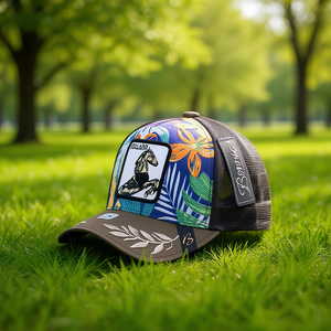 Cappello Trucker Sbornie a 6 Pannelli in Rete Traspirante Unisex per Adulti, Casual Primavera-Estate con Design Ricamato - Product Image 2