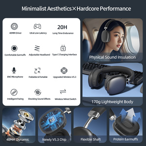 Audífonos Plegables Inalámbricos T10 Más Vendidos, Auriculares Estéreo BT5.3 con Micrófono, Casque <span class=keywords><strong>P9</strong></span>, Audifono, Auriculares, Fone De Ouvido - Product Image 3