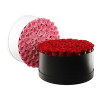 Boîte-cadeau de saint-valentin, vraie fleur immortelle conservée, roses éternelles, fleurs conservées pour toujours, boîte-cadeau pour la saint-valentin