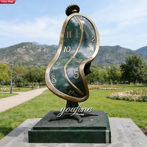 YOUFINE Scultura Orologio in Bronzo Fuso <span class=keywords><strong>Arte</strong></span> <span class=keywords><strong>Surrealista</strong></span> per Giardino e Galleria d'<span class=keywords><strong>Arte</strong></span> - Product Image 1