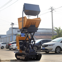 MEILLEUR PRODUIT Mini chargeur sur chenilles Dumper Truck 500kg/1000kg Capacité Mini Track Dumper