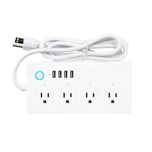 Newest APP Control US 4 Outlet Plug Wifi Tuya Smart Universal Smart Socket With 4 USB Port PST-SM-SO301