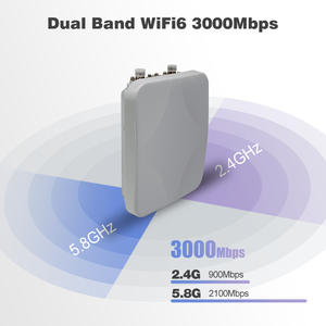 Enrutador <span class=keywords><strong>Wifi</strong></span> Poe Industrial de alta potencia, Wifi6 de largo alcance, punto de acceso <span class=keywords><strong>Wifi</strong></span> para exteriores, 3000Mbps, banda Dual, 2,4G, 5G, Ap inalámbrico para exteriores - Product Image 5