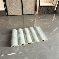 Panel Dinding PVC RUITONG Khusus Tahan Air Dekorasi Interior Mewah Louver Arang Apartemen Hotel Tahan Api