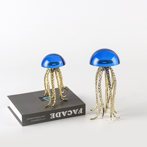 Medusas azules, decoración de Metal de lujo, diseño Art Deco para el hogar, oficina o habitación, adornos, Knick-Knacks - Product Image 6