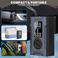 Compresseur d'air pour gonflage de pneus |   Pompe à pneus numérique portable 150 PSI avec lumière LED, batterie externe et accessoires multiples pour voiture
