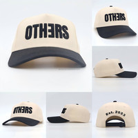 Gorra de Béisbol Deportiva de Algodón con Estructura de 5 Paneles Estilo A-Frame Personalizada para Hombre, Gorras con Logotipo Bordado en 3D en Dos Tonos