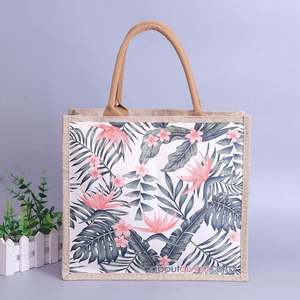 Sac fourre-tout en coton et jute pour femme tendance, sac en maille élégant pour les courses - Product Image 5