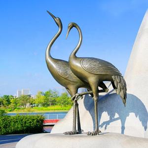 Estatua de <span class=keywords><strong>Gaviota</strong></span> Voladora de Bronce de Tamaño Real, Adorno de Metal con Esculturas de Grulla, Garza y Flamenco - Product Image 2