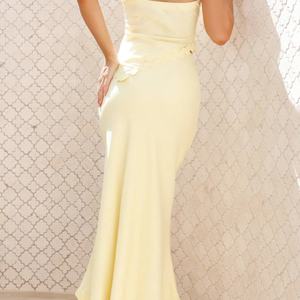 Ladies Design Ruffled Edge Elasticated Zipper Wrap Chest Long Set 2 piezas - Product Image 6