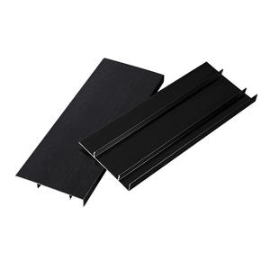 Plinthe murale en alliage d'aluminium noir brossé 6 cm x 8 mm, à clipser, pour seuil de porte et fenêtre, en acier inoxydable, plinthe métallique 6 cm x 8 mm - Product Image 1