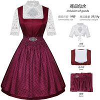 Tenues d'Oktoberfest pour femmes, robe Dirndl allemande, robe traditionnelle en velours, costume de demoiselle bavaroise pour le festival d'octobre