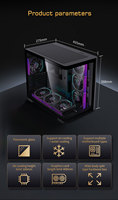 Boîtier PC Gaming DIY LOVINGCOOL A100 ATX avec Refroidissement Liquide 360mm, GPU 400mm, 7 Emplacements USB 3.0, Verre Trempé, Service de Marque, Prêt d'Échantillon