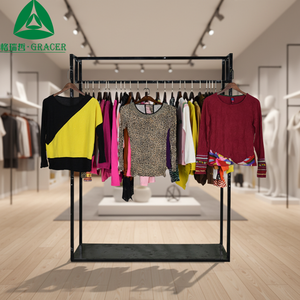 Camiseta <span class=keywords><strong>de</strong></span> Mujer Marca Gracer, Cuello Alto, Manga Larga, <span class=keywords><strong>Ropa</strong></span> Casual para Adultos, <span class=keywords><strong>Ropa</strong></span> <span class=keywords><strong>de</strong></span> Segunda Mano <span class=keywords><strong>de</strong></span> Calidad - Product Image 2