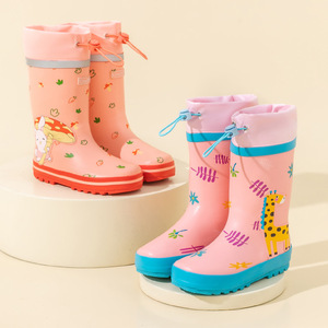 Wholesale High Quality Midi Rubber Waterproof Custom Unisex Kids Rain <b>Boots</b> for <b>Spring</b> & Autumn Seasons Shoes - Product Image 3