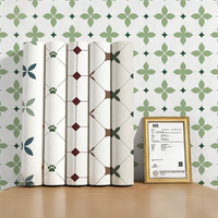 Wallpaper Perekat Diri Dapat Dilepas Tahan Air Foil Aluminium PVC 3D Geometris Hutan Retro Perancis Latar Belakang TV Kamar Tidur Rumah Tangga