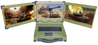 R-730WG3 Triple Screen Rugged Laptop 3x17.3 Inch Portable Industrial Notebook