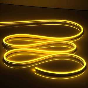 <b>LED</b> Silicone Neon 12V High Brightness IP65 Waterproof 5M Dimmable Business Advertising Decoration Yellow Ice Blue - Product Image 1