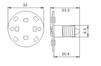 Funfair Pixel 32MM LED Point Light 24V E10/E14 Fairground Light pour parc d'attractions et éclairage de parc à thème