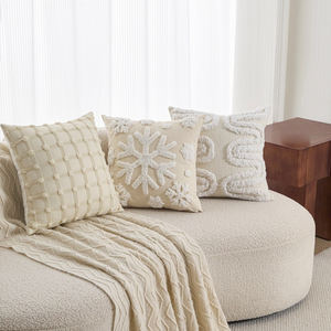 بيع بالجملة أفخم معتم التطريز غطاء الفن أوراق الأزهار رمي وسادة ديكور غرفة المعيشة - Product Image 3