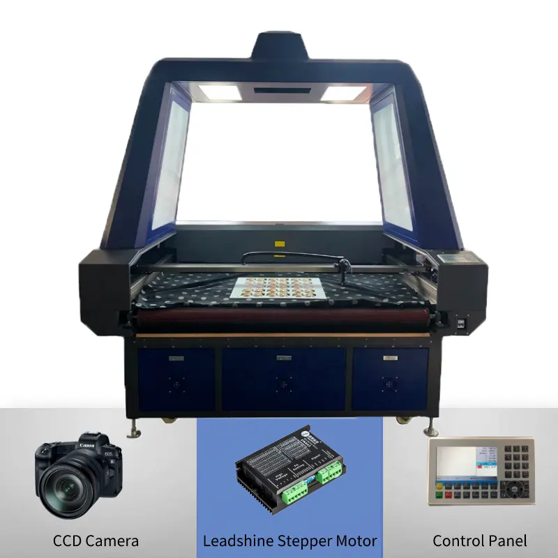 Argus 5% Korting Co2 Laser Graveren Snijmachine 100W Met Ccd Camera Kleding Lasersnijmachine Laser Snijmachine
