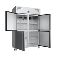 Équipement de Congélation Réfrigérateur en Acier Inoxydable Double Portes pour Projets de Cuisine