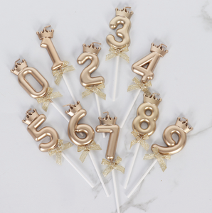Corona Creativa de Cumpleaños, Vela Digital Dorada Ins, Celebridad en Internet, Fiesta de Adultos, Decoración de Pastel de Primer Cumpleaños para Niños - Product Image 4